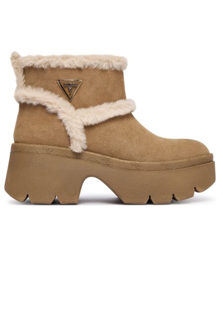 Guess Γυναικείο Μποτάκι Bridgete (FLFBRDESU10-NATU)