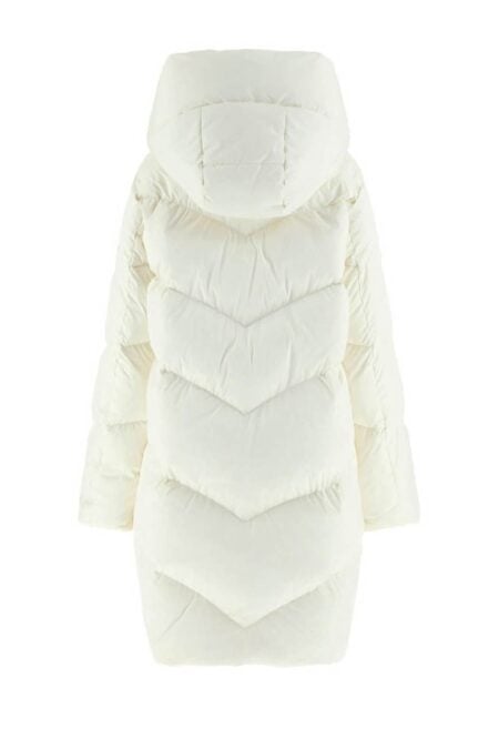 Guess Μακρύ Μπουφάν Eleonor Long Real Down Εκρού (W5BL54W0492-G012)